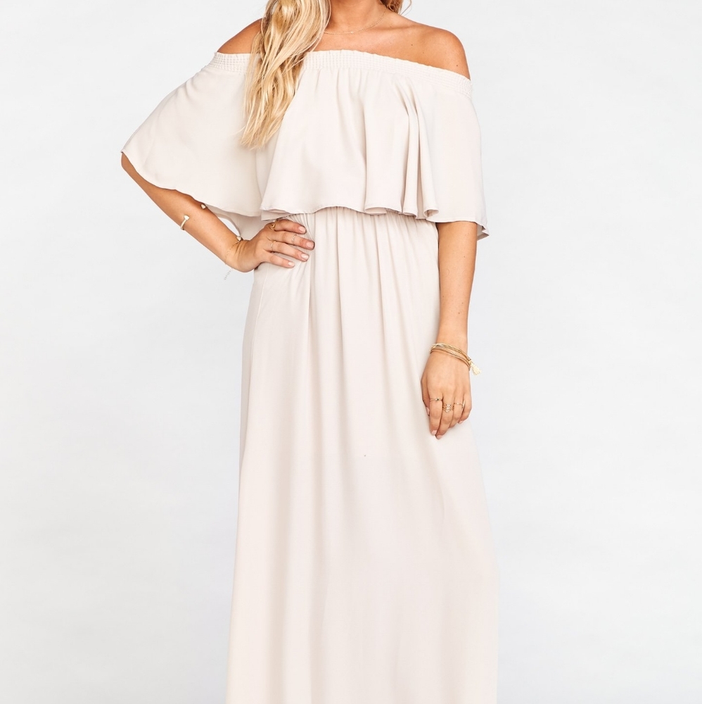 Show Me Your Mumu Hacienda Off Shoulder Maxi Dress